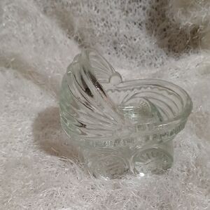 Elegant Glass Baby Carriage Home Accent New